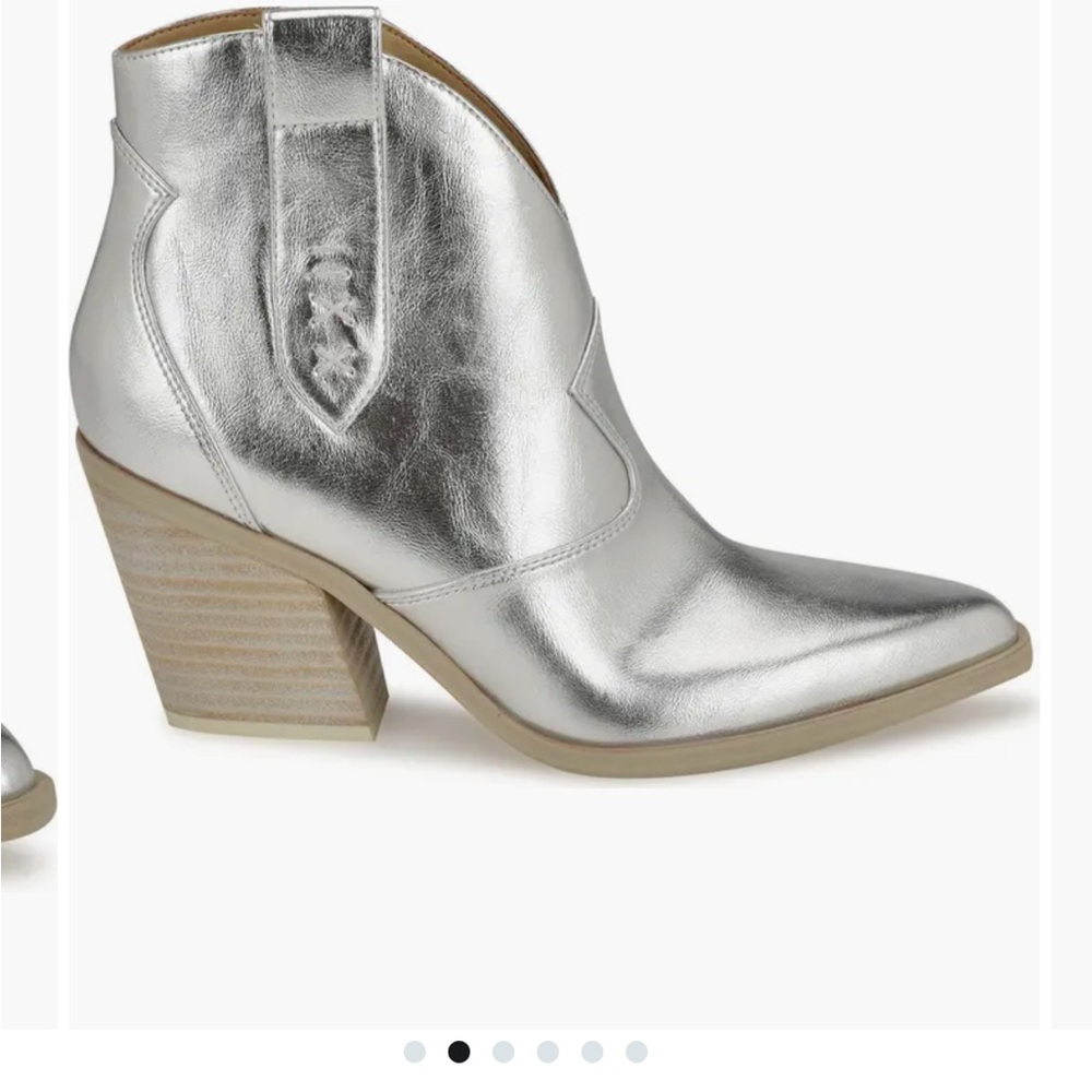 Silver Ankle Boots
